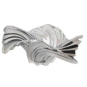 MIKASA Belle Epoque Asymmetrical Wavy Glass Bowl Decorative Vase Centerpiece